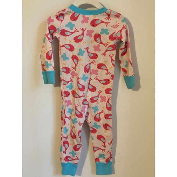 Hanna Andersson Baby Bird Pattern Organic Cotton Footless Pajamas 18-24 Months - Picture 2 of 5